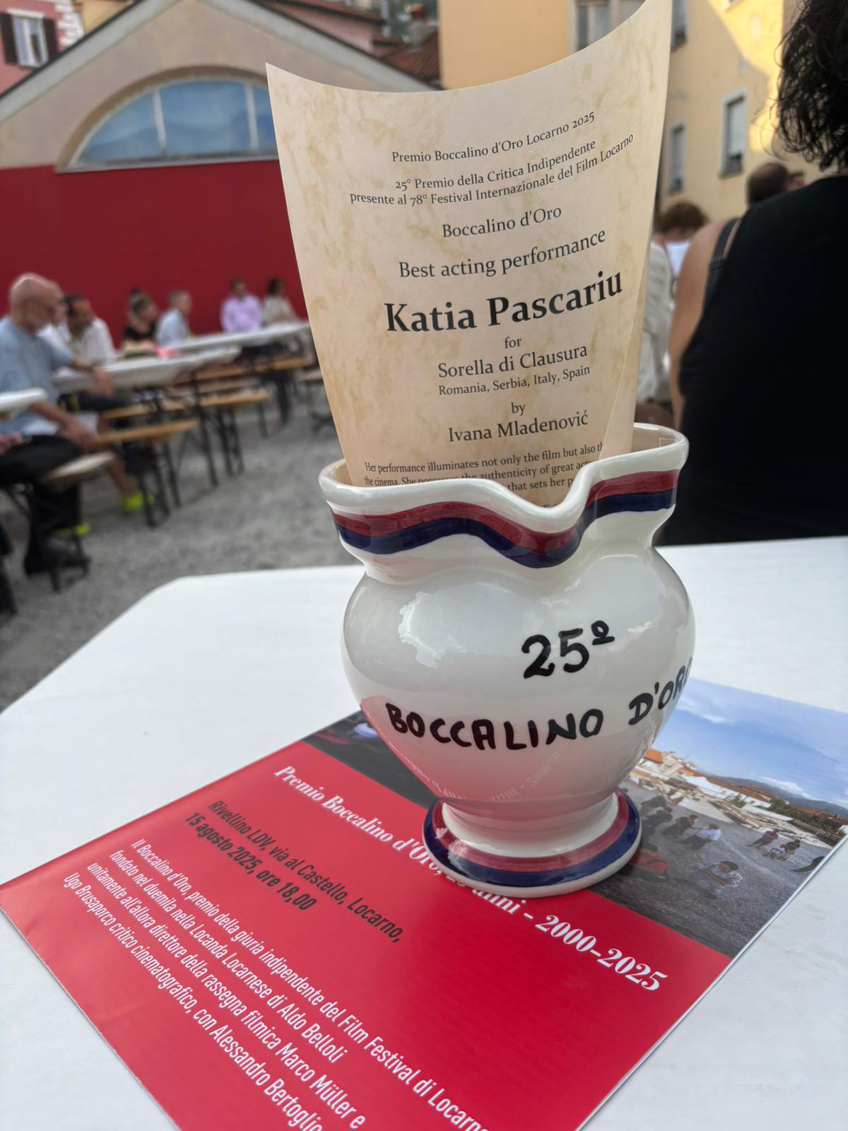 Actrița română Katia Pascariu, premiată la Locarno pentru rolul din „Sorella di Clausura”